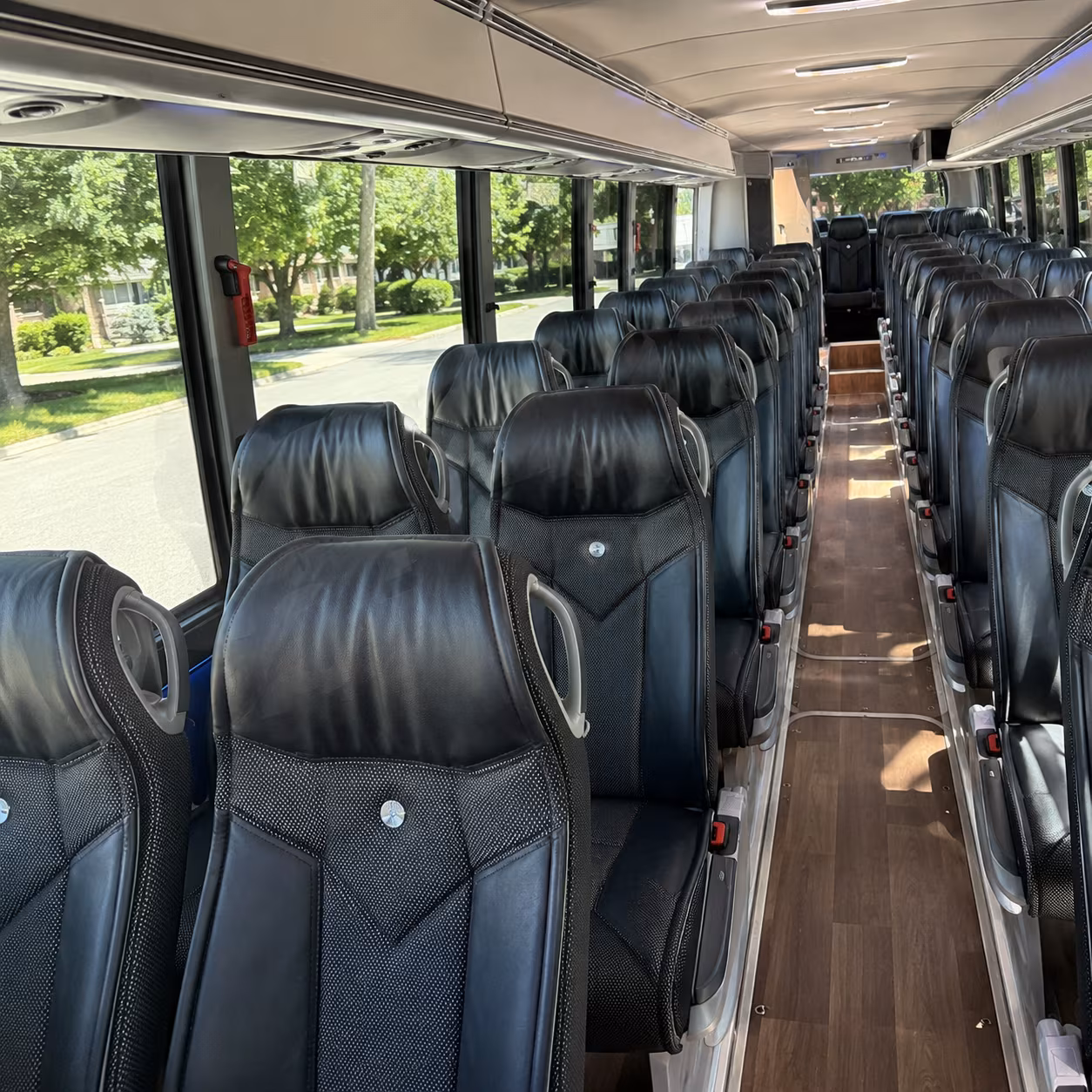 mckinney 40 passenger charter bus inside