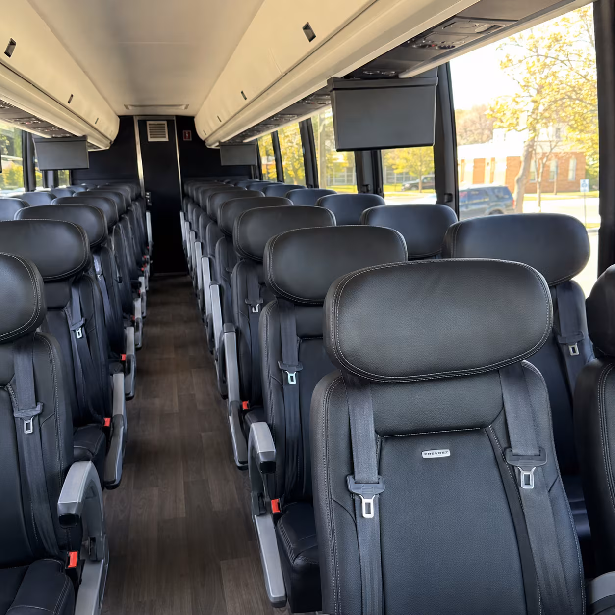 mckinney 45 passenger charter bus inside