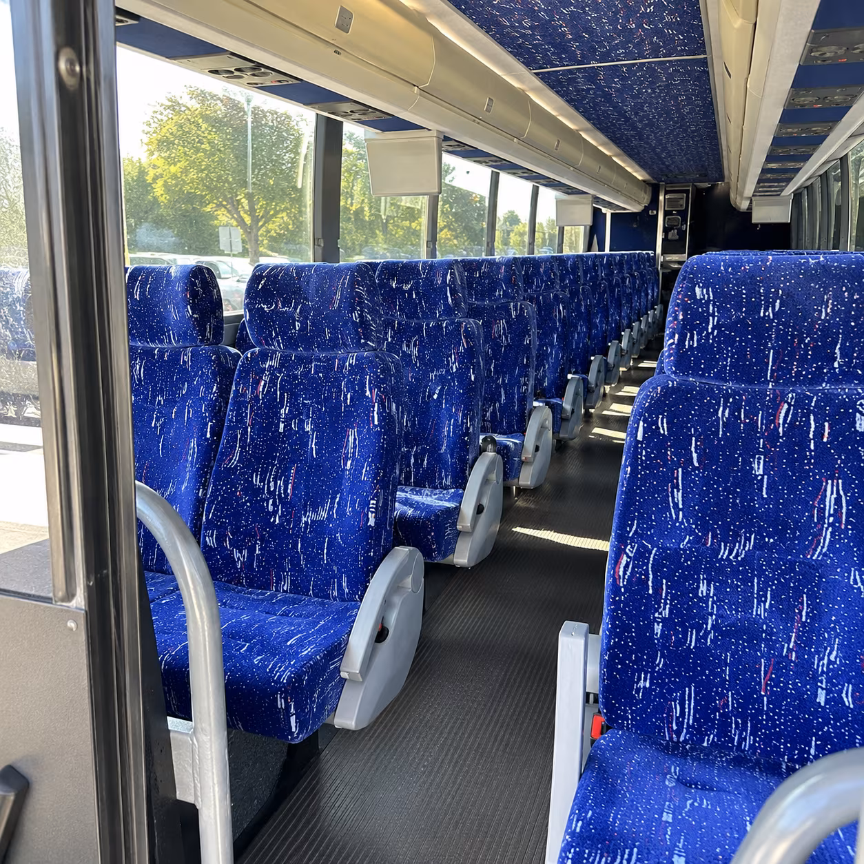 mckinney 50 passenger charter bus inside
